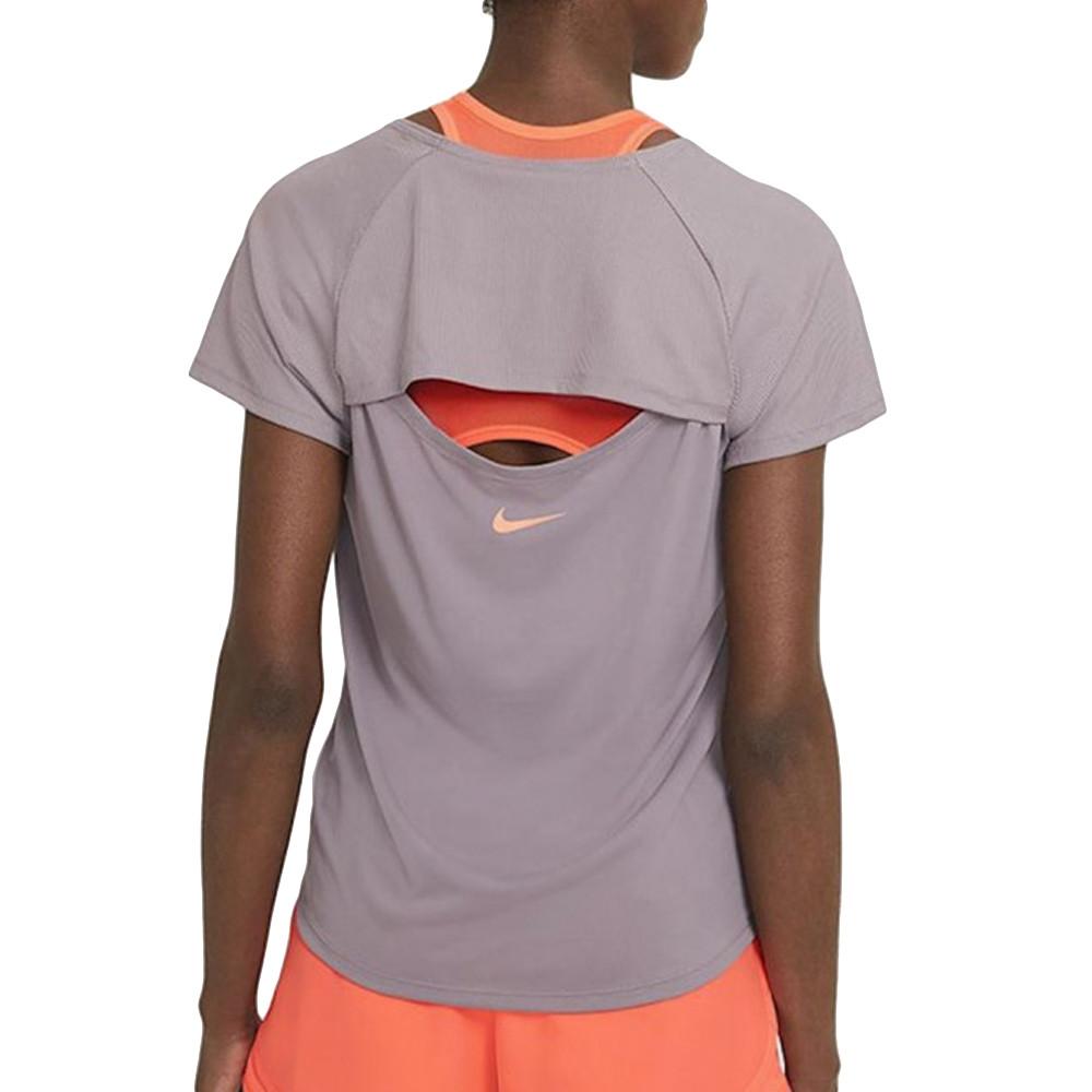 T-shirt Mauve Femme Nike Clash Miler vue 2