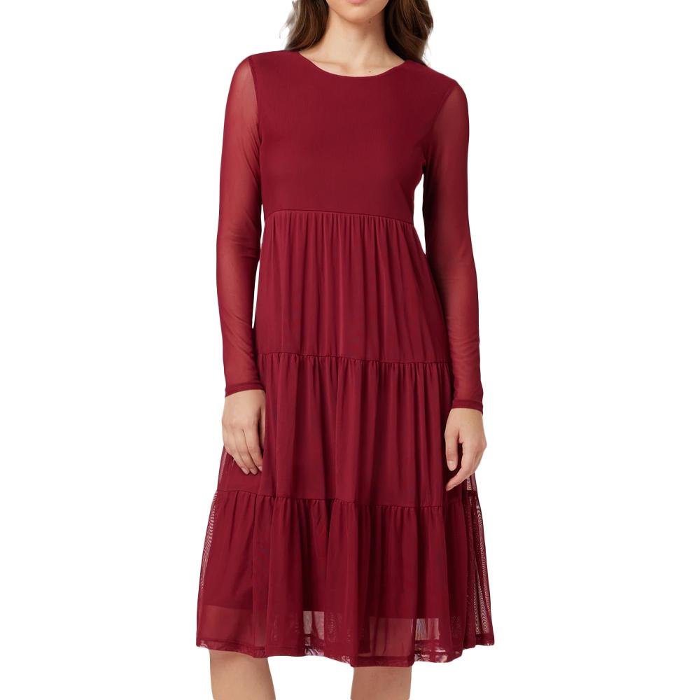 Robe Rouge Femme Vila Volettis Mesi pas cher