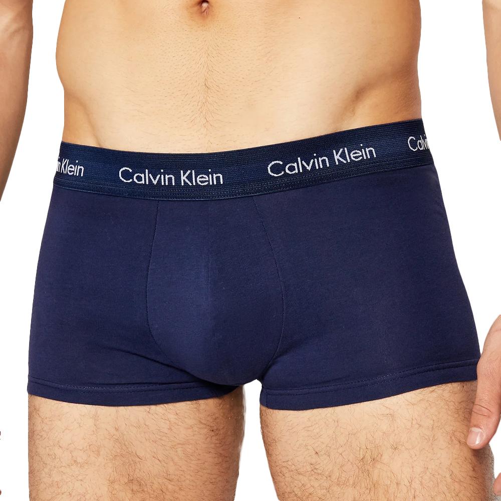 X3 Boxers Marine Homme Calvin Klein Low Rise Trunk vue 2