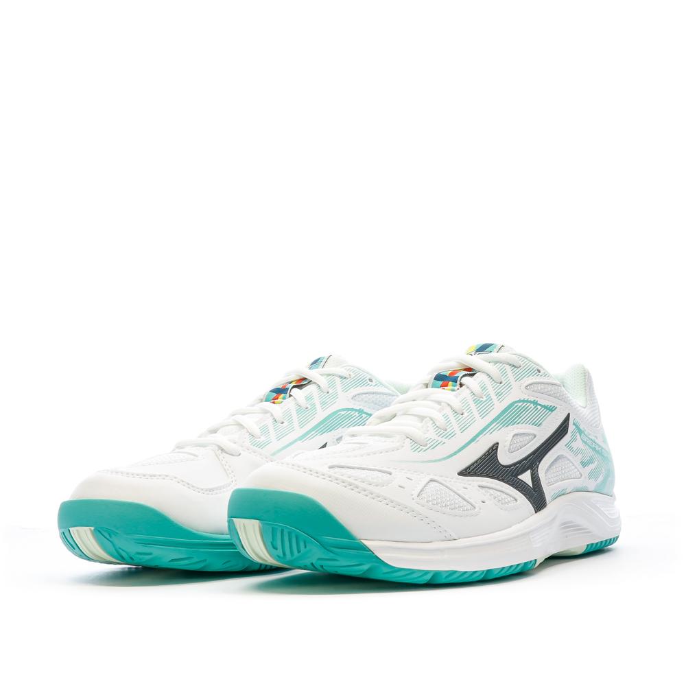 Chaussures de tennis Blanc/Bleu Femme Mizuno Breakshot vue 6