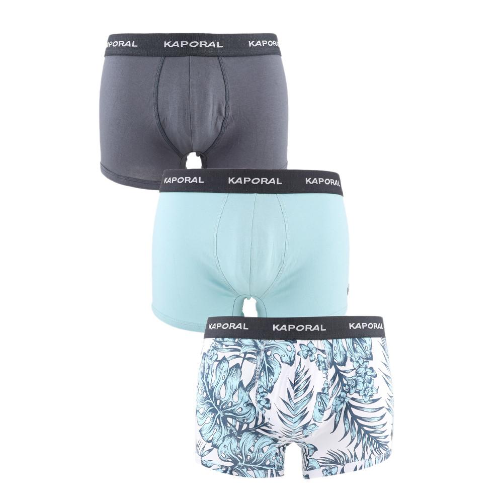 X3 Boxers Blanc/Bleu Homme Kaporal Tacos pas cher