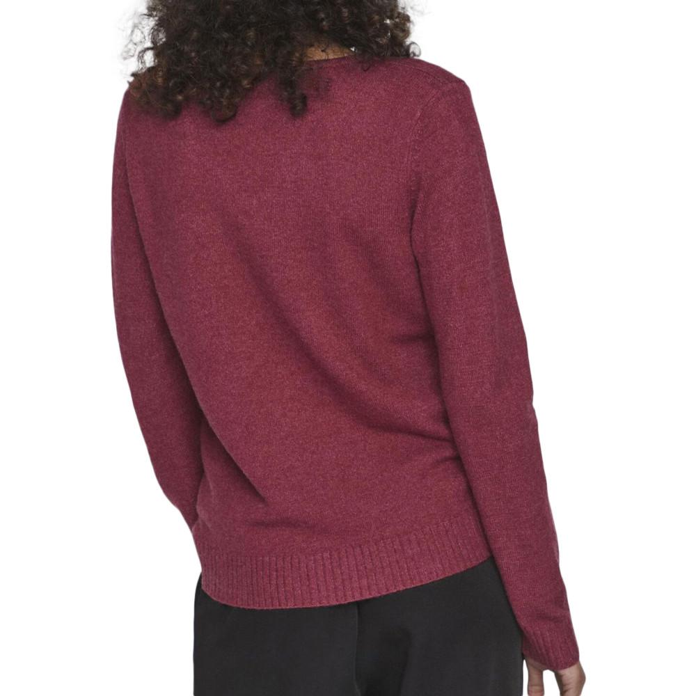 Pull Col V Prune Femme Vila 69 vue 2