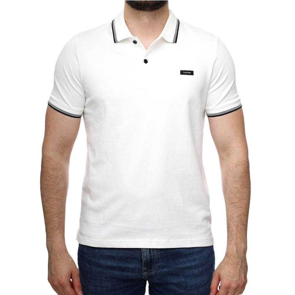 Polo Blanc Homme Calvin Klein Jeans K10K112944 pas cher