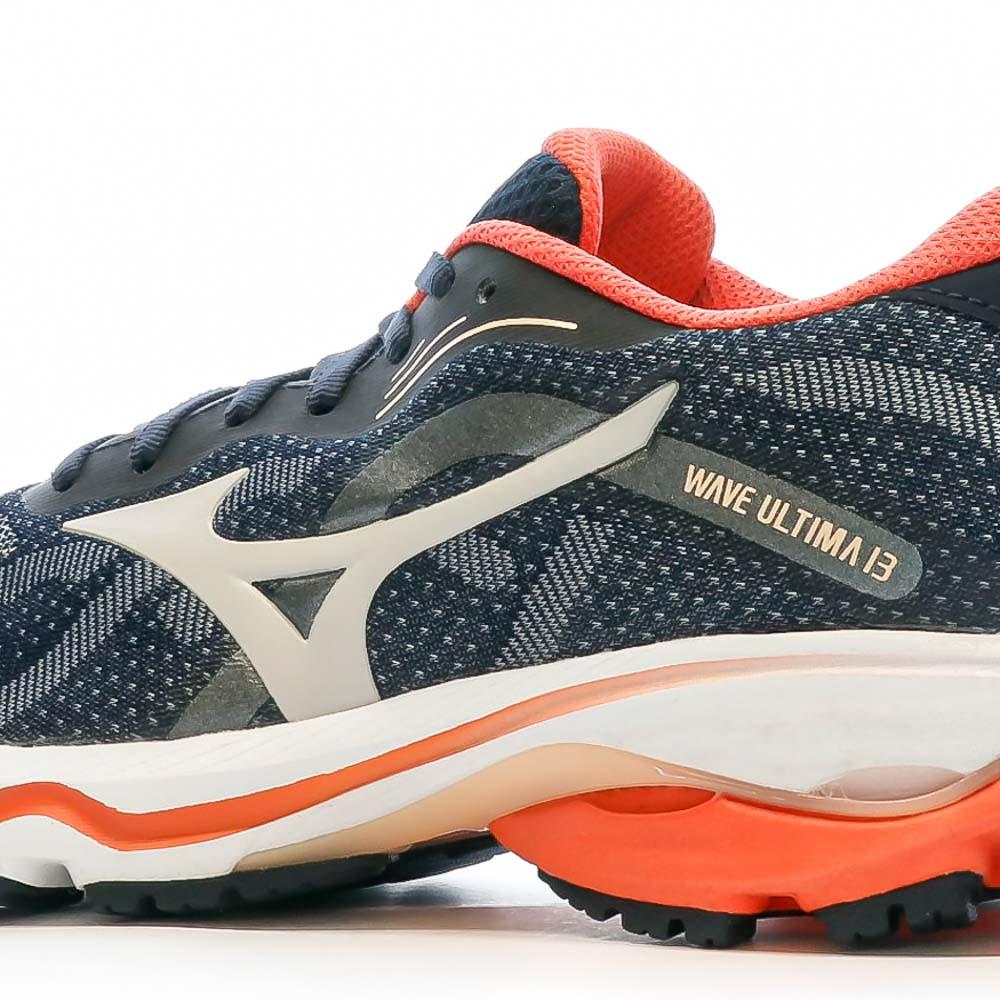 Chaussures de Running Noir/Rouge Femme Mizuno Wave Ultima vue 7