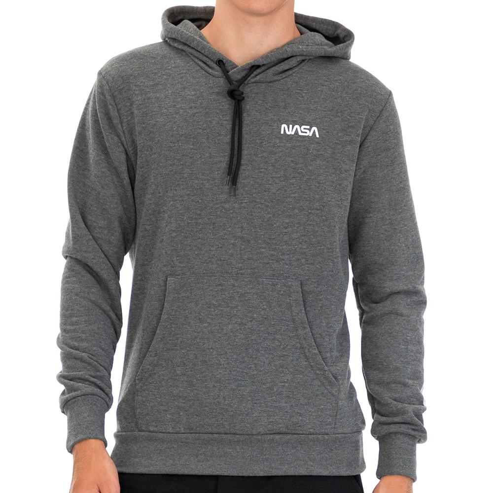 Sweat à capuche Gris Homme Nasa 42H pas cher