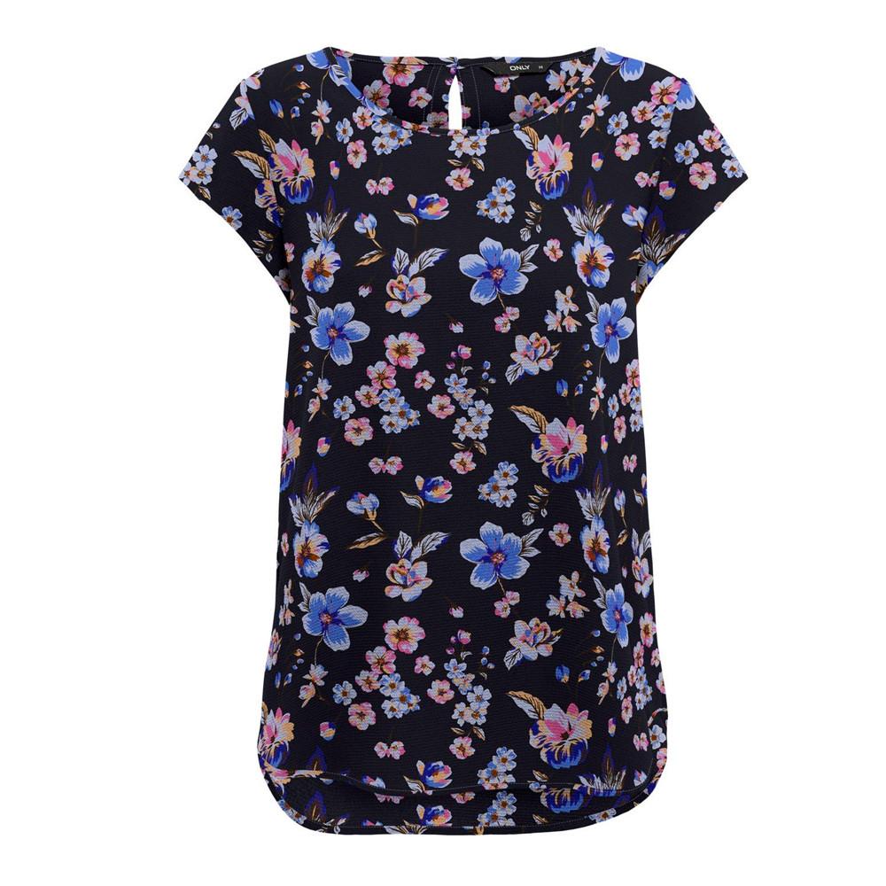 Top Marine à fleurs Femme Only Nova pas cher