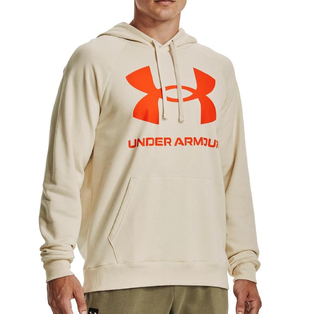 Sweat à capuche Beige Homme Under Armour Rival pas cher