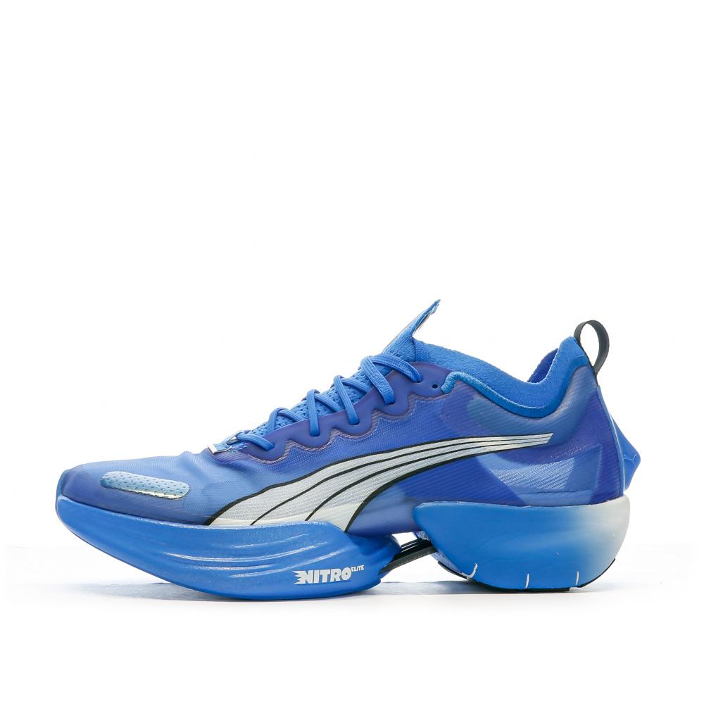 Chaussures de Running Bleu/Rouge Homme Puma Fast Nitro Elite vue 2