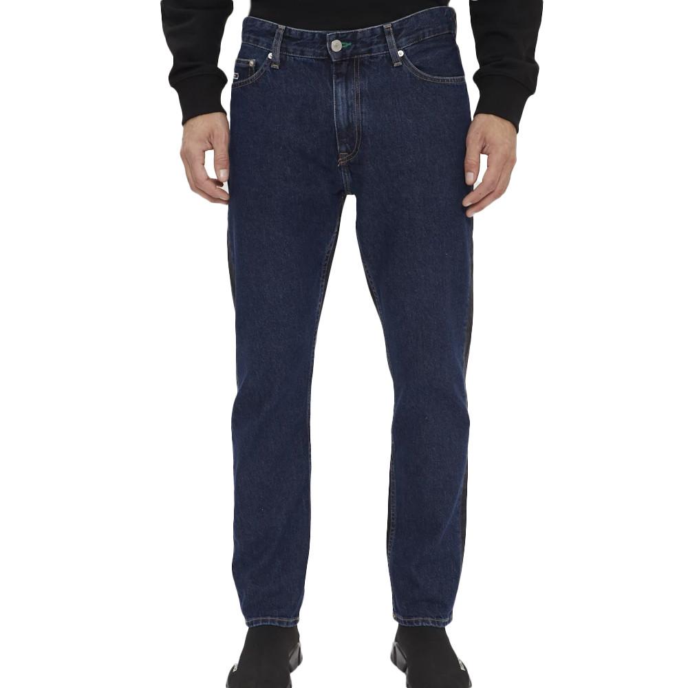 Jean Droit Bleu/Noir Homme Tommy Hilfiger bicolore pas cher