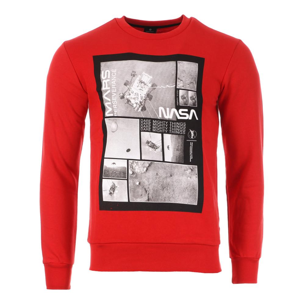 Sweat Rouge Homme Nasa MARS06S pas cher