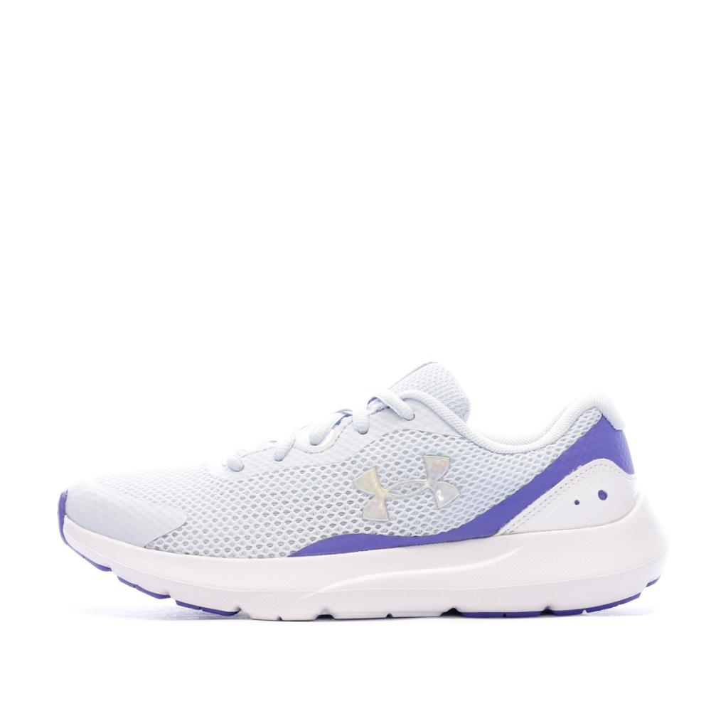 Chaussures de Sport Bleu/Mauve Fille Under Armour Surge 3 pas cher