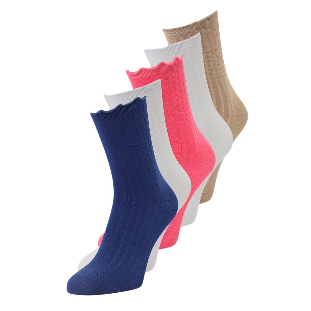 x5 Paires de Chaussettes Violet/Rose femme Vero Moda Ena pas cher