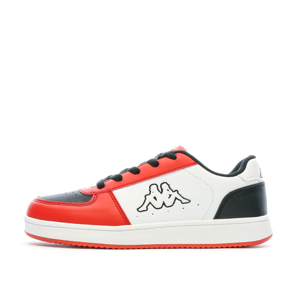 Baskets Blanc/Rouge Garçon KAPPA Malone Lace pas cher