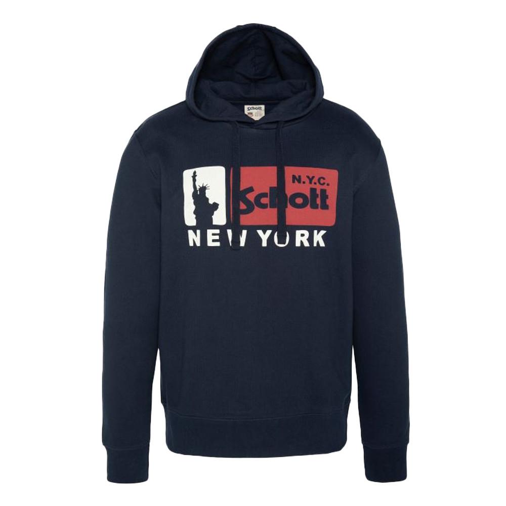 Sweat Marine Homme Schott NYC pas cher