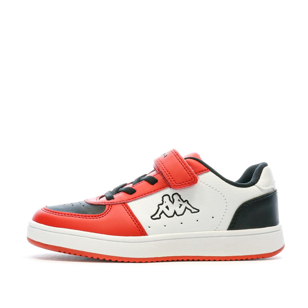 Baskets Noir/Rouge Garçon KAPPA Malone pas cher