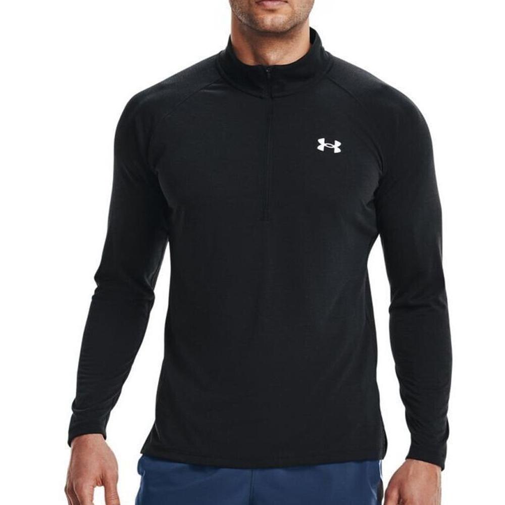 T-shirt Manches Longues Noir Homme Under Armour Streaker Half pas cher