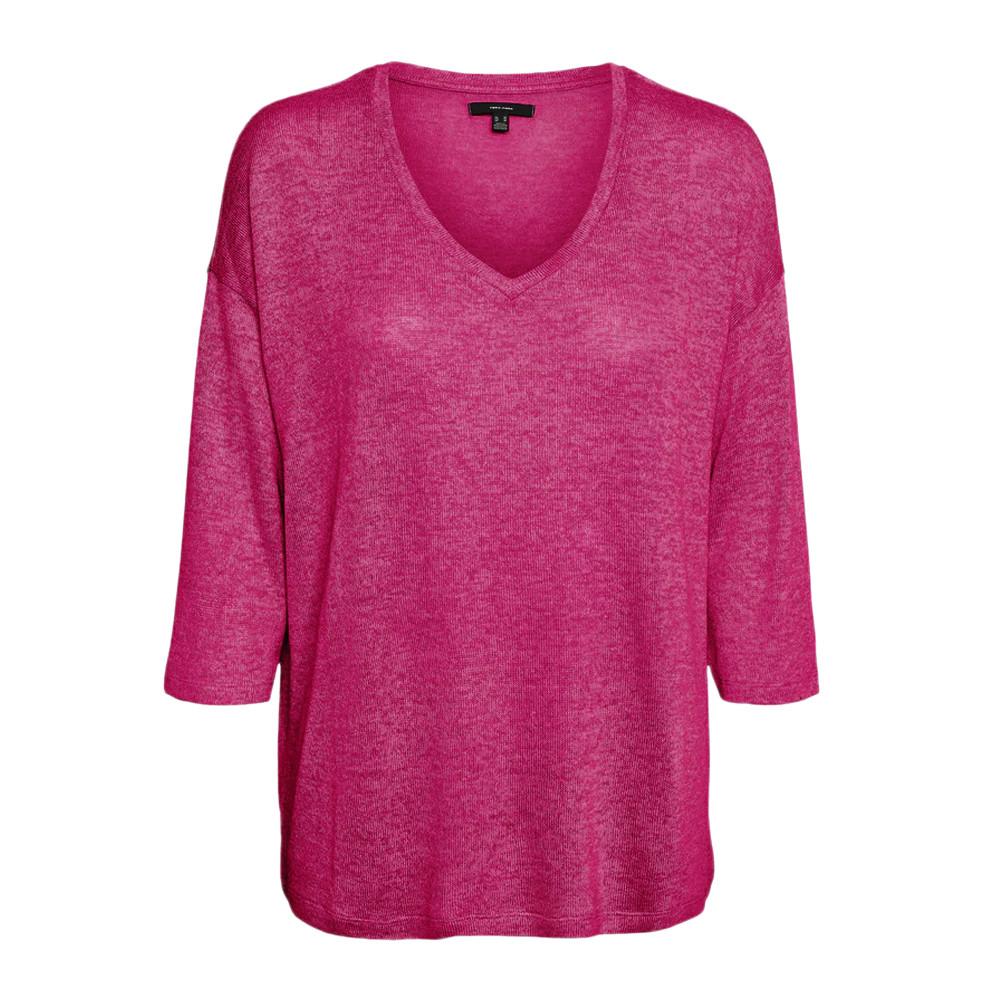 Pull fuchsia Femme Vero Moda Brianna 3/4 pas cher