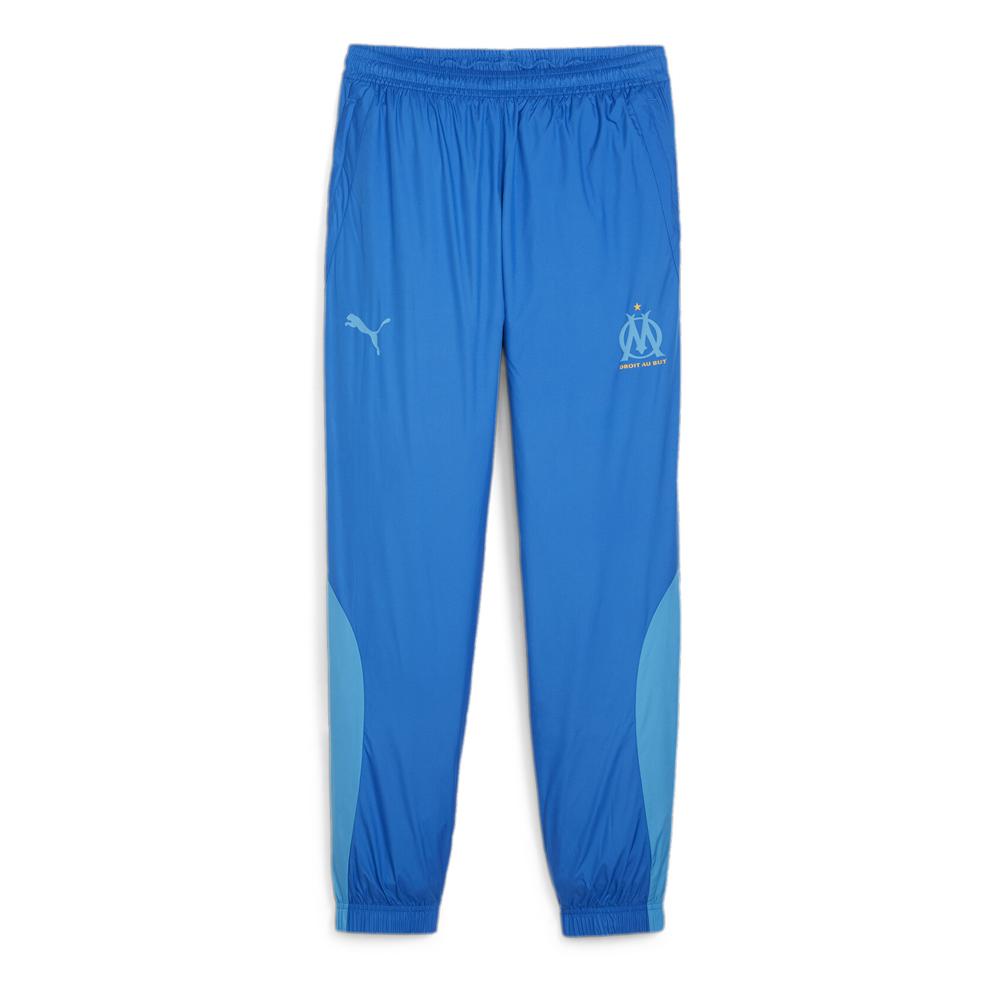 OM Pantalon d'entraînement Bleu Homme Puma Prematch Woven pas cher