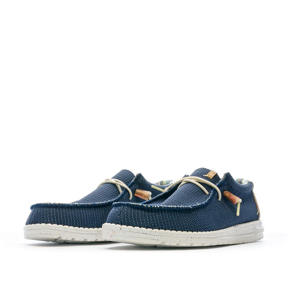 Chaussures Marine Homme Hey Dude Wally Stretch vue 6