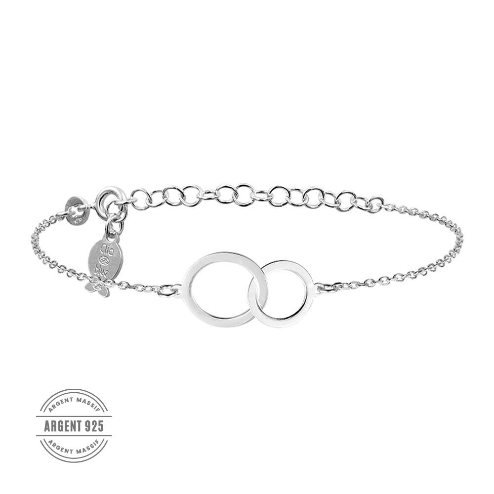 Bracelet Cercles Argenté Clio Blue Milena pas cher