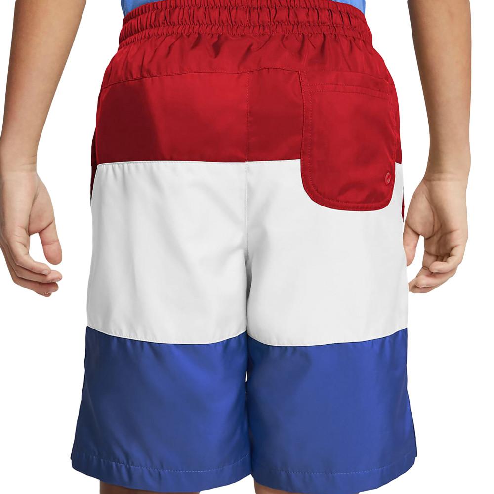 Short Tricolore Blanc Garçon Nike Woven Block vue 2