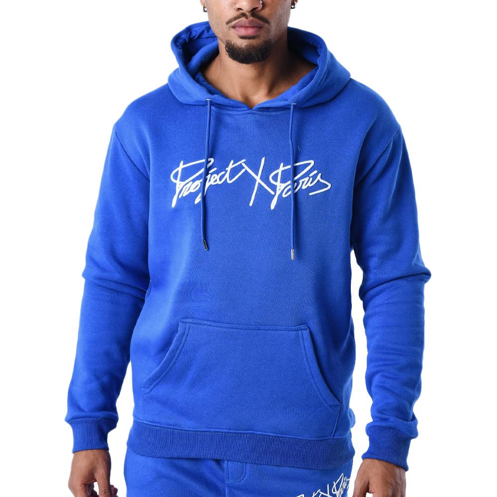 Sweat Bleu Homme Project X Paris Basic Full pas cher