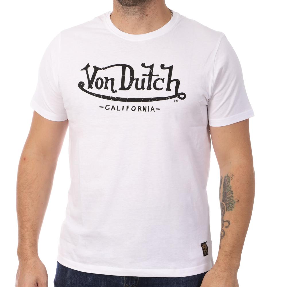 T-shirt Blanc Homme Von Dutch Best pas cher