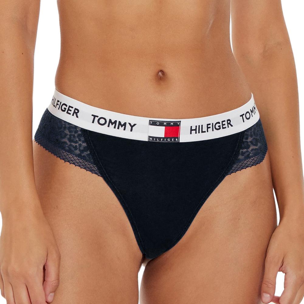 String Marine Femme Tommy Hilfiger Thong pas cher