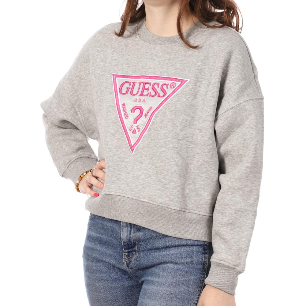 Sweat Gris Femme Guess Lurex Triangle