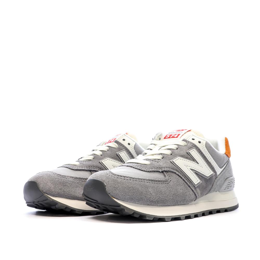 ML574 Baskets Gris/Orange Garçon New Balance vue 6