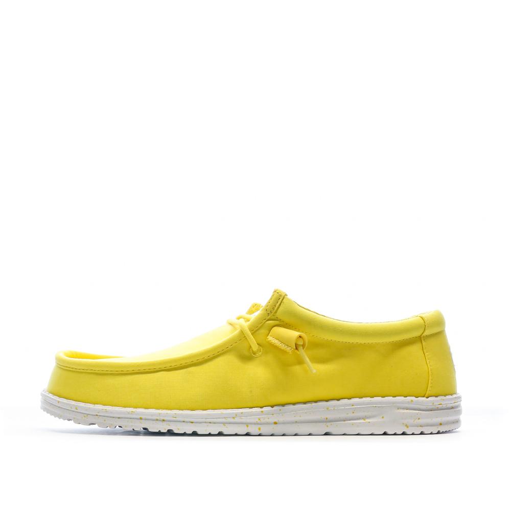 Chaussures Jaune Homme Hey Dude Wally Slub Canvas pas cher