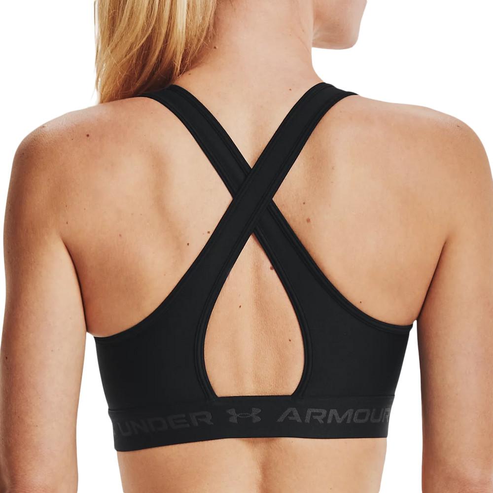 Brassière Noire Under Armour Crossback Mid vue 2