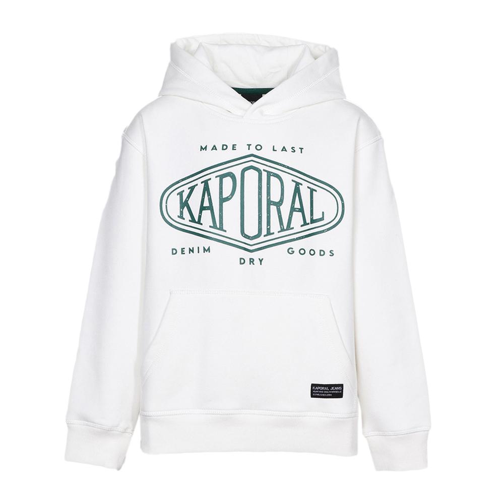 Sweat à Capuche Blanc Garçon Kaporal MARCAH pas cher