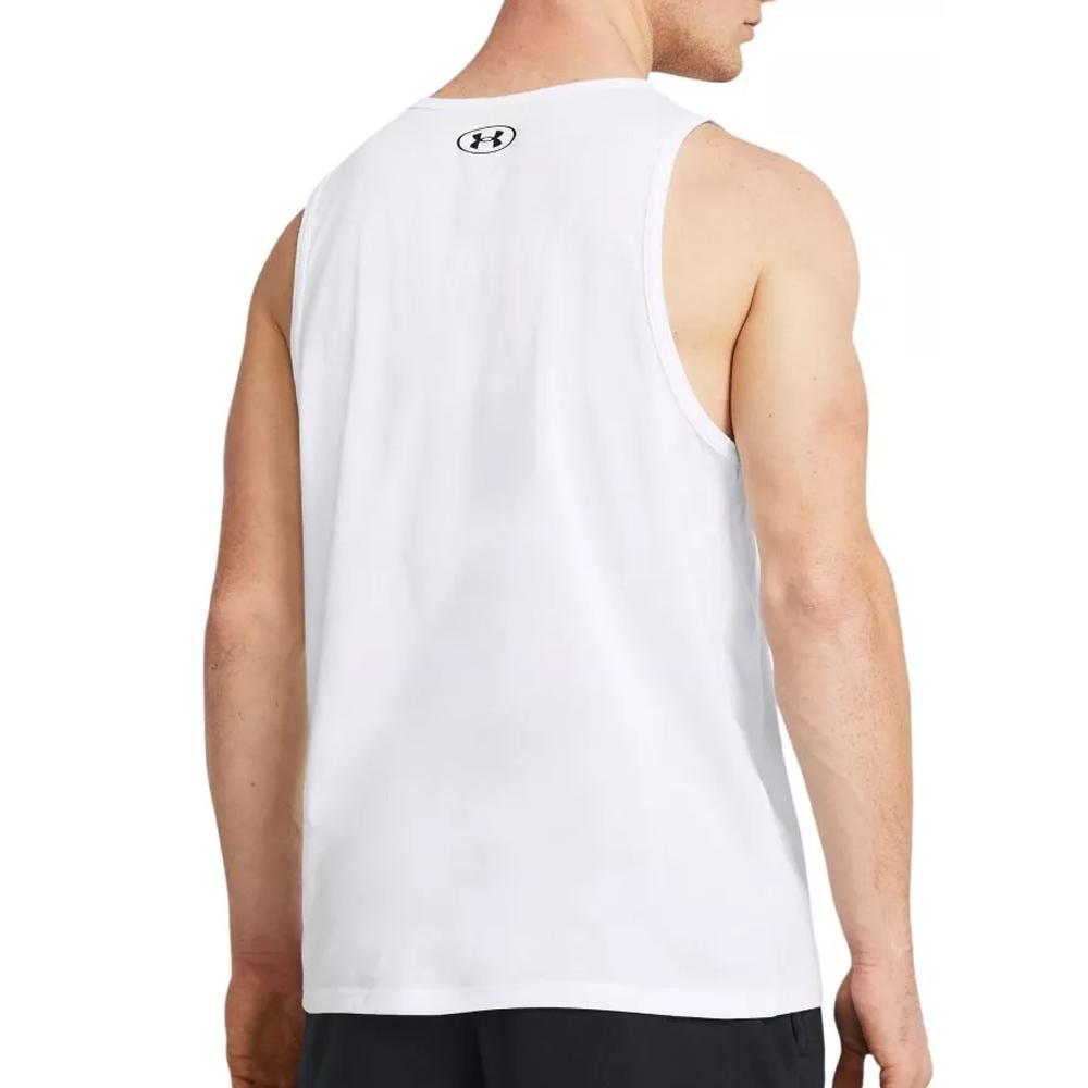 Débardeur Blanc Homme Under Armour Tank vue 2