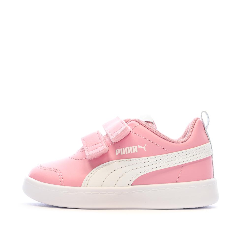 Baskets Rose Fille Puma Courtflex pas cher