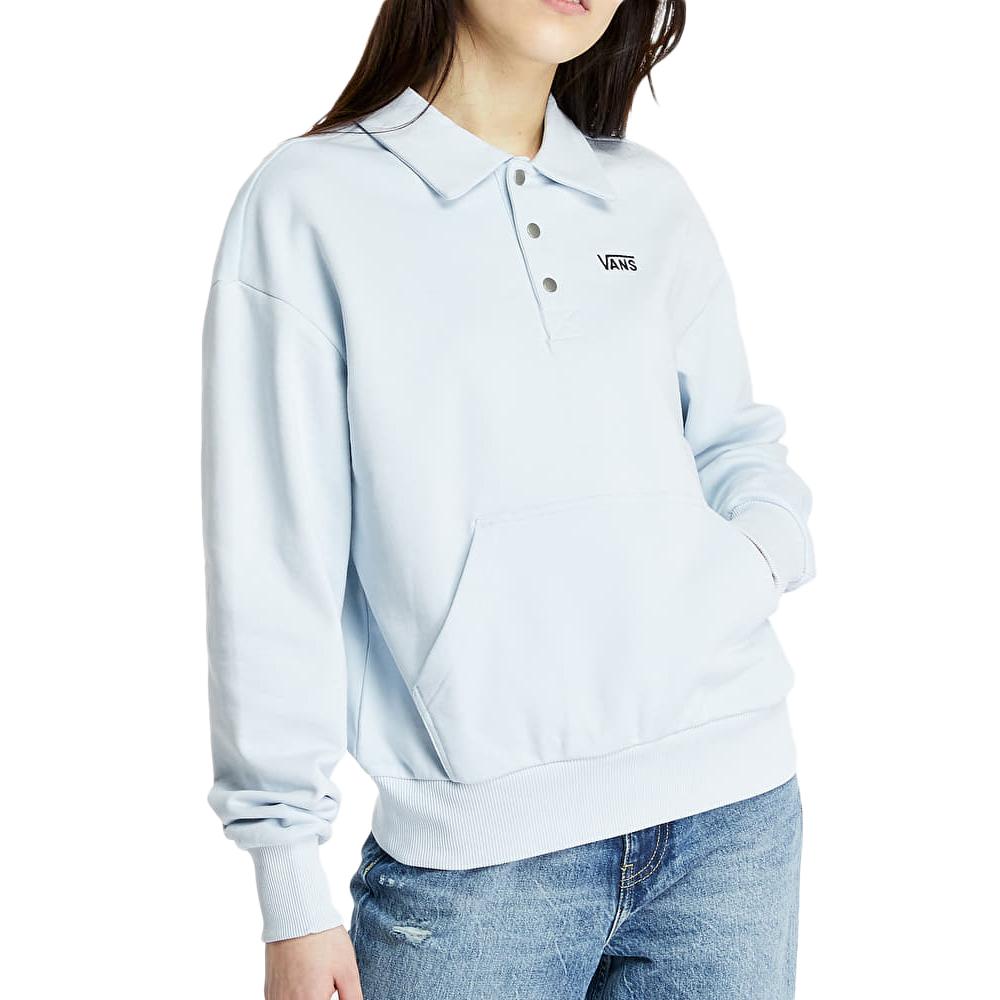 Sweat Polo Bleu Femme Vans Flying pas cher