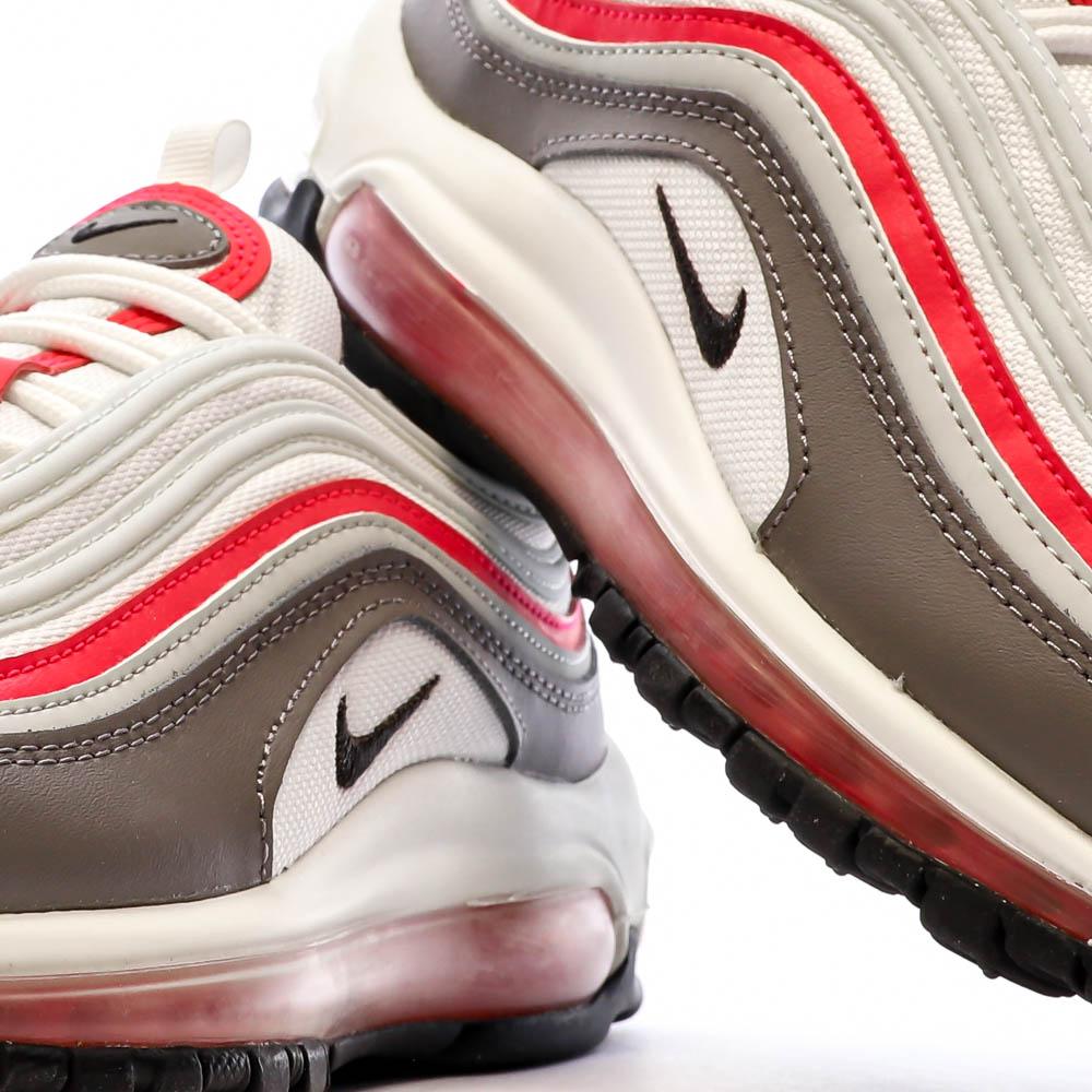 Baskets Blanches Grises Rouges Garcon Nike Air Max 97 Bg