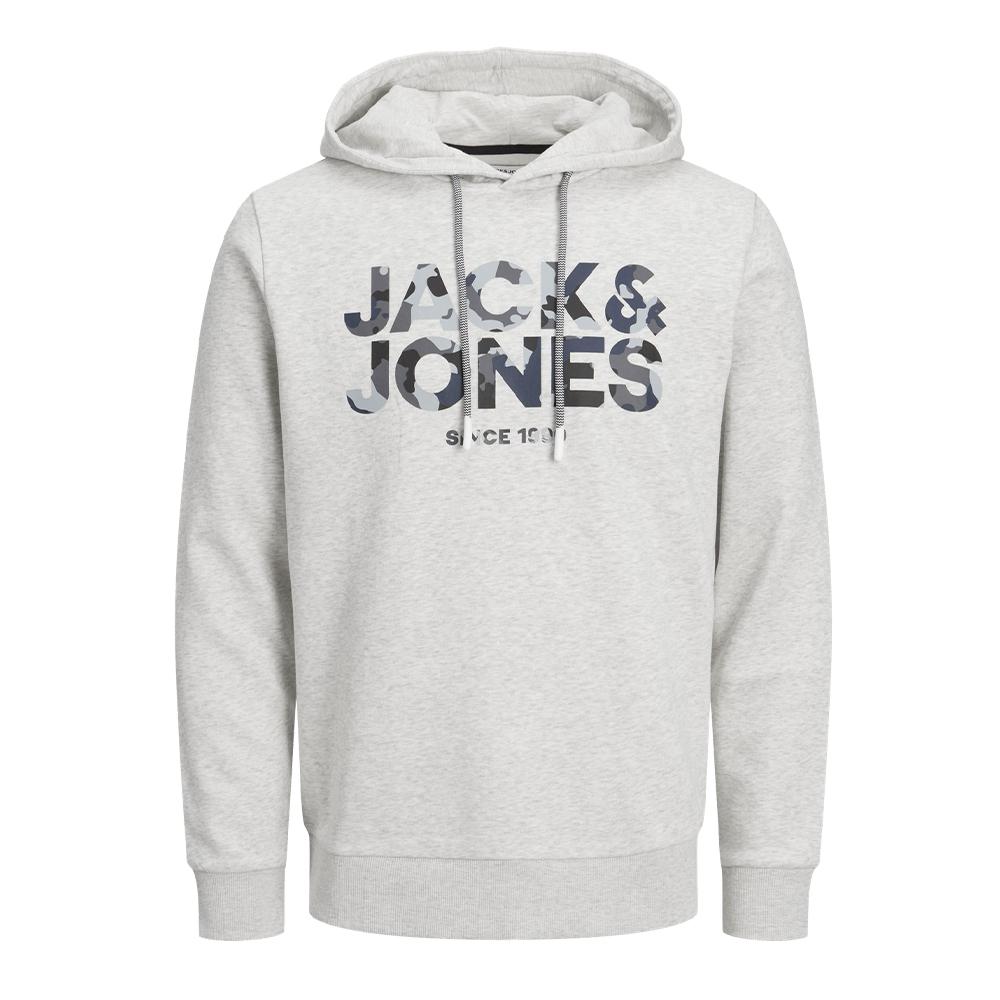 Sweat à Capuche Gris Homme Jack & Jones James pas cher