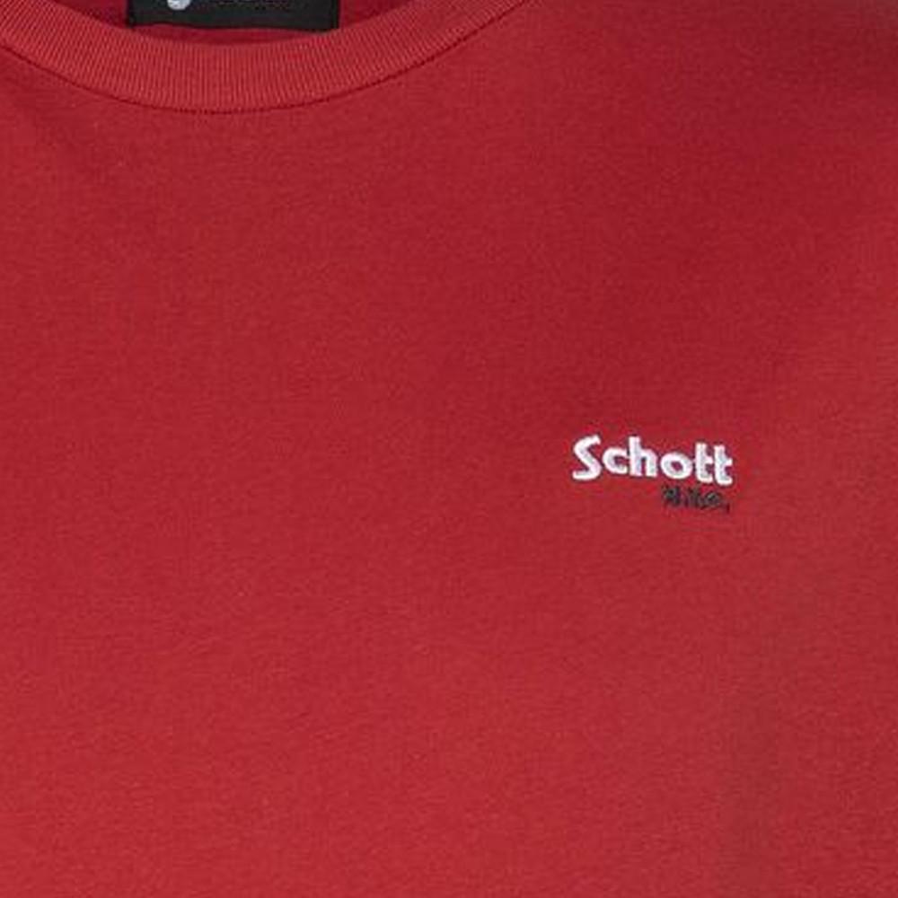 T-Shirt Rouge Homme Schott Brode vue 3