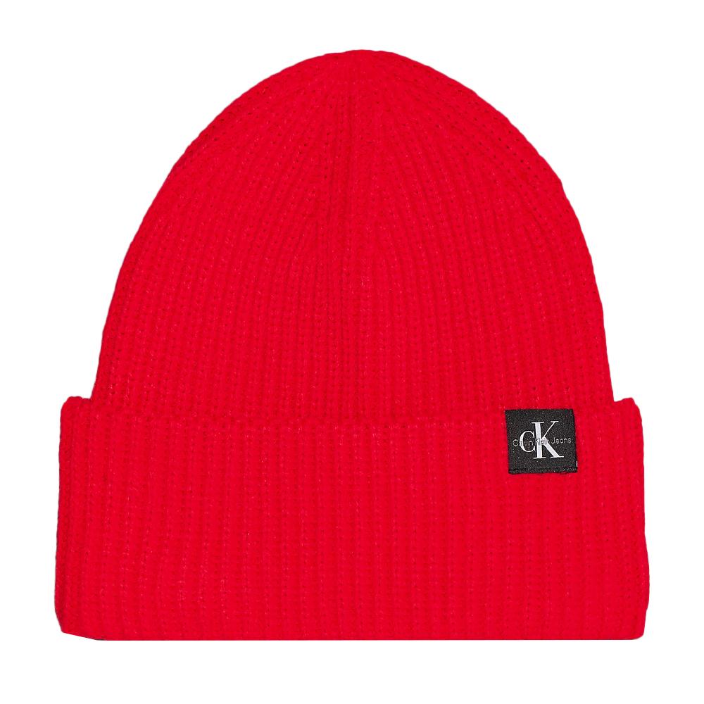 Bonnet Rouge Homme Calvin Klein Jeans Beanie pas cher