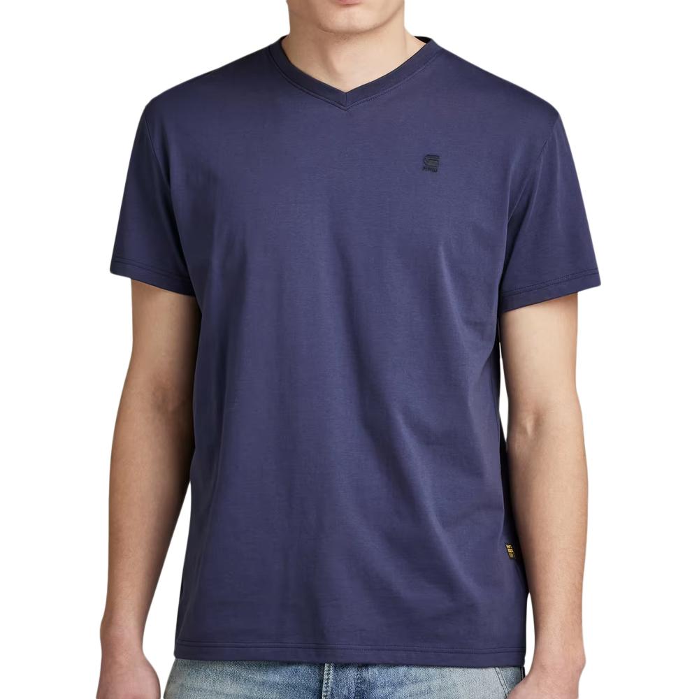 T-shirt Marine Homme G-Star Raw Base D16412 pas cher