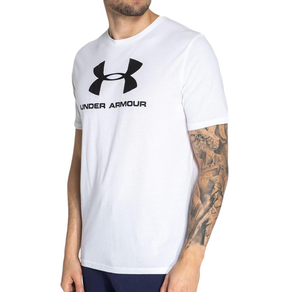 T-shirt Blanc Homme Under Armour Logo pas cher