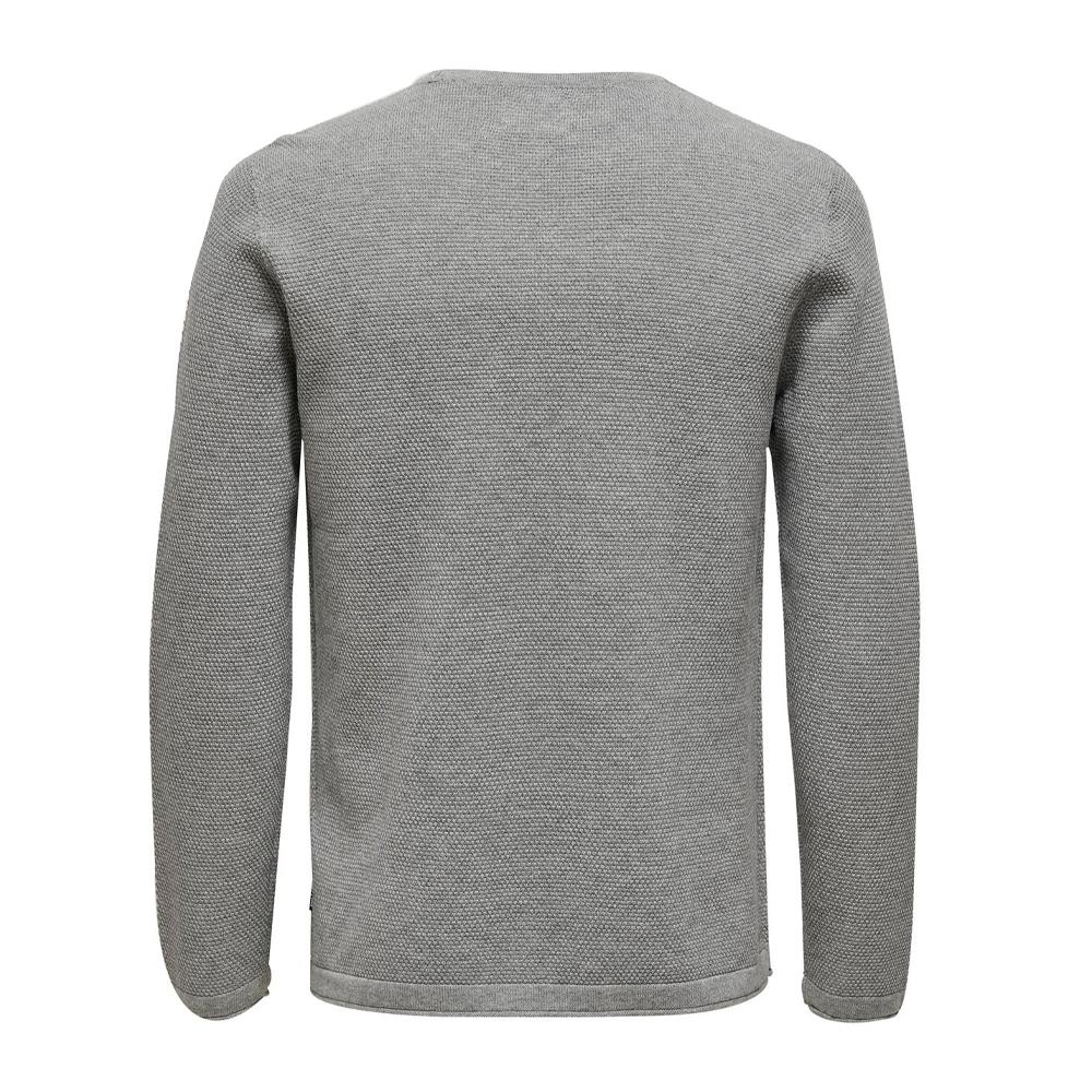 Pull Gris Homme Only & Sons Spanter vue 2