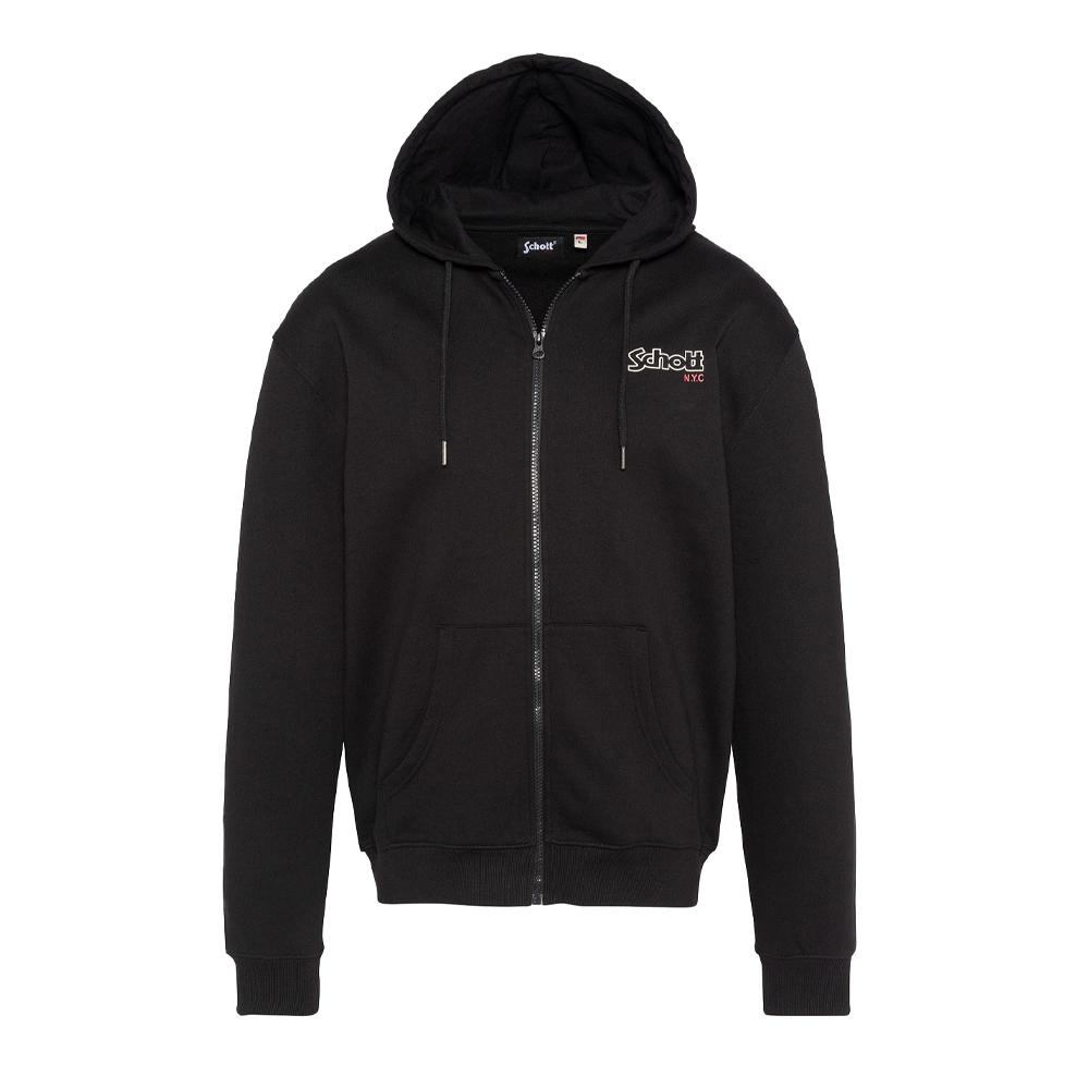 Sweat Zippé Noir Homme Schott SWHSAM pas cher