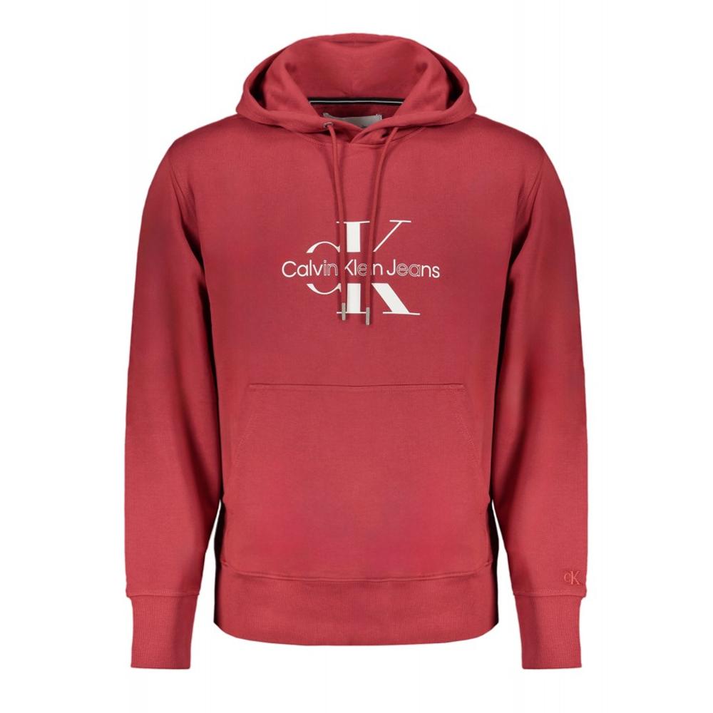 Sweat à capuche Rouge Homme Calvin Klein Jeans Disrupted J30J325429 pas cher