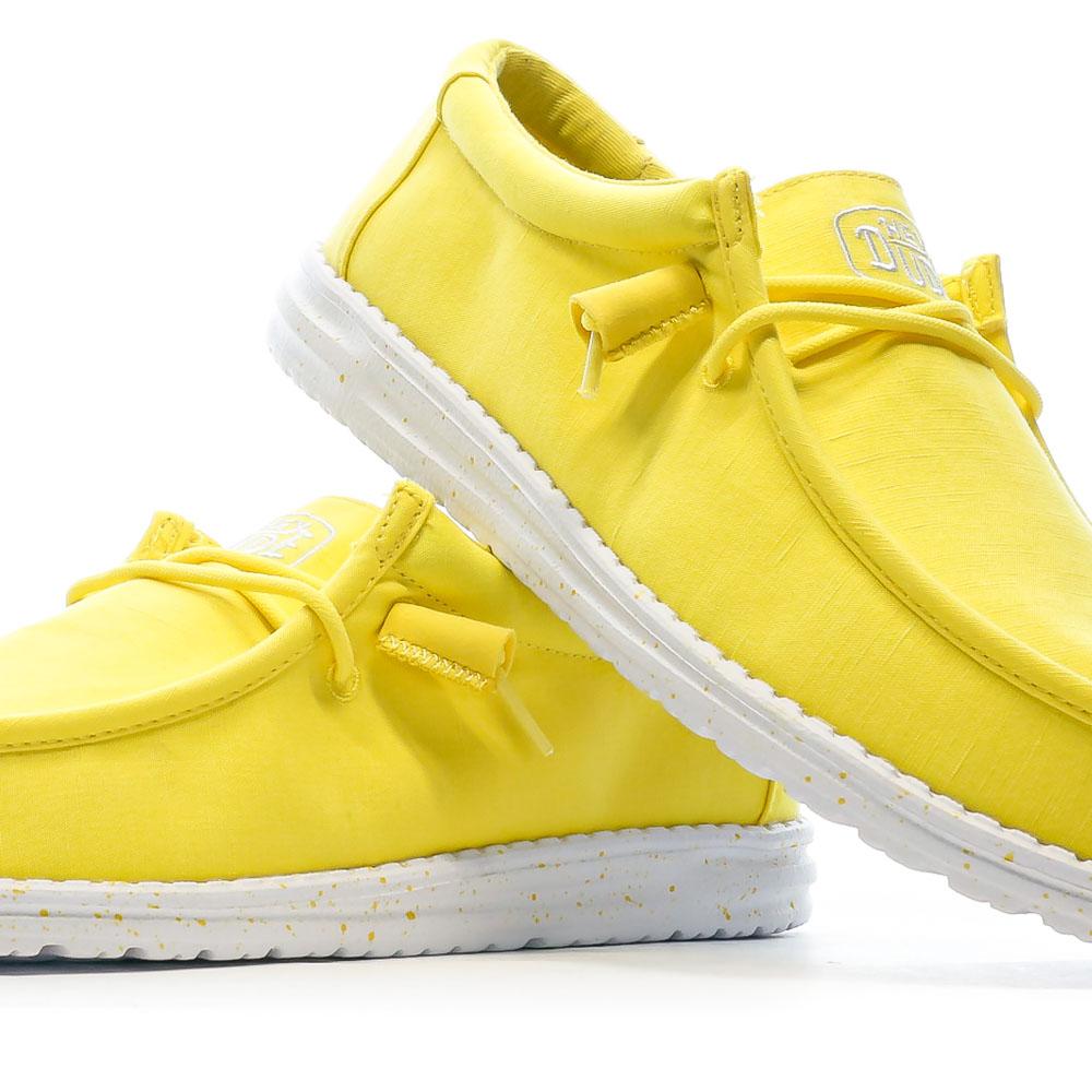 Chaussures Jaune Homme Hey Dude Wally Slub Canvas