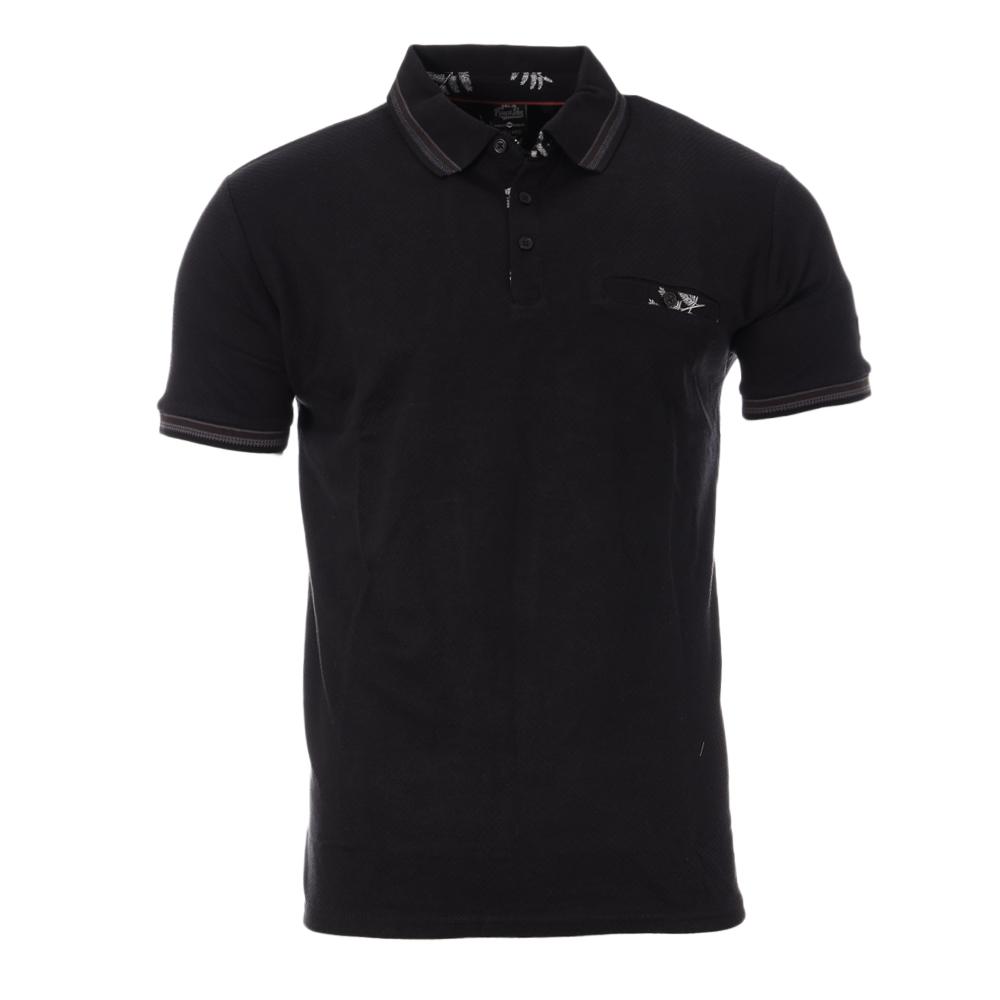 Polo Noir Homme RMS26 91199 pas cher