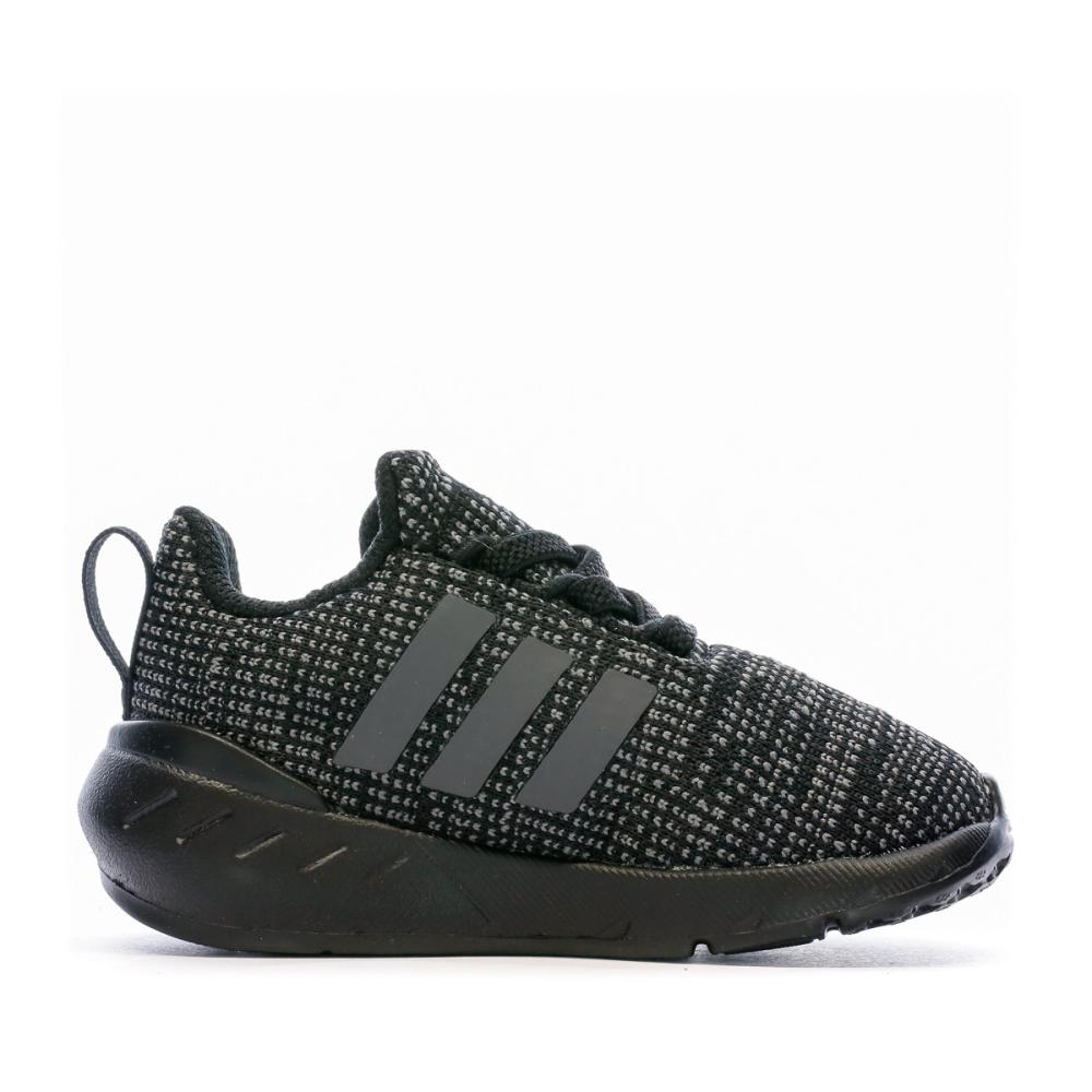 Baskets Noir/Gris Garçon Adidas Swift Run 22 vue 2