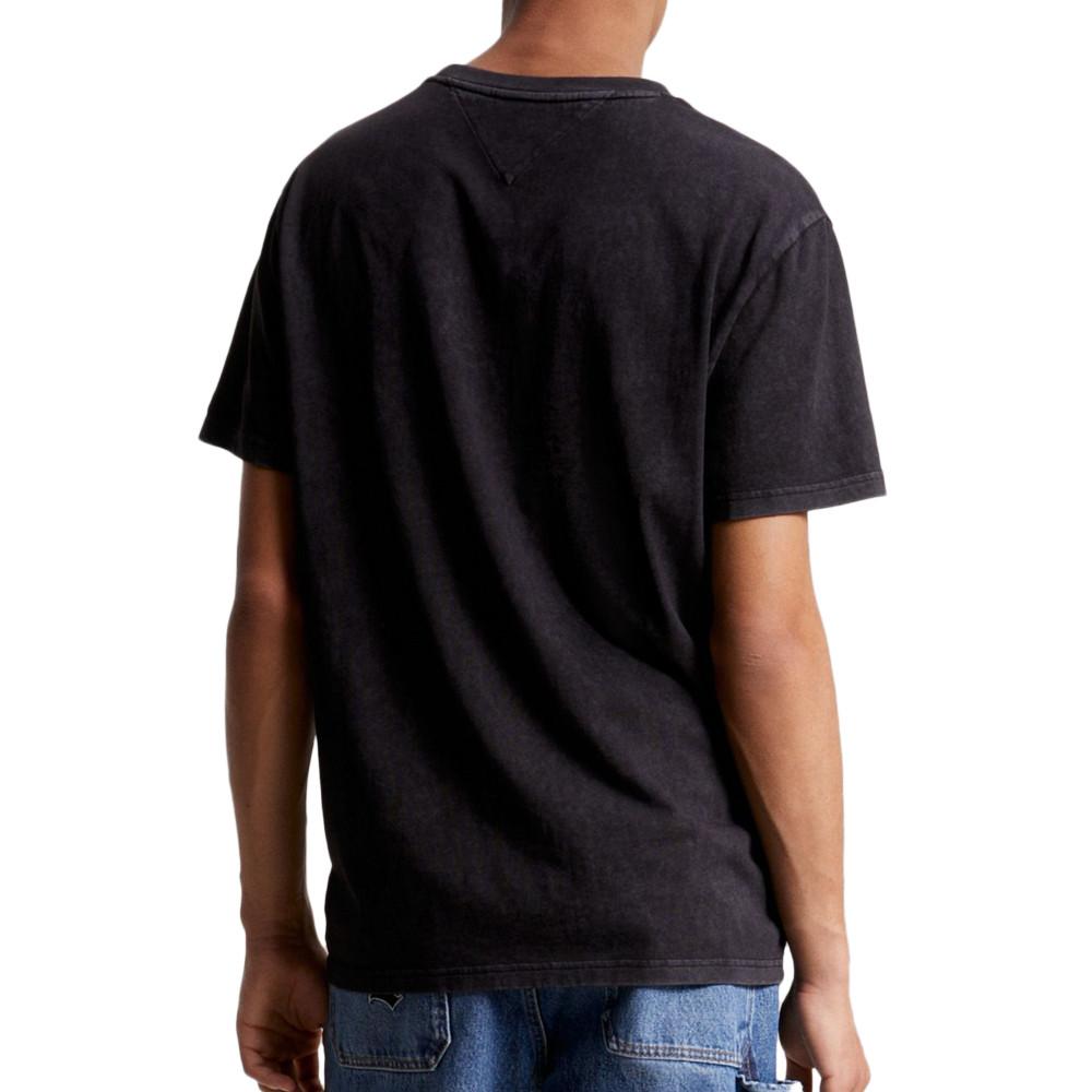 T-shirt Noir Homme Tommy Hilfiger New Tonal vue 2