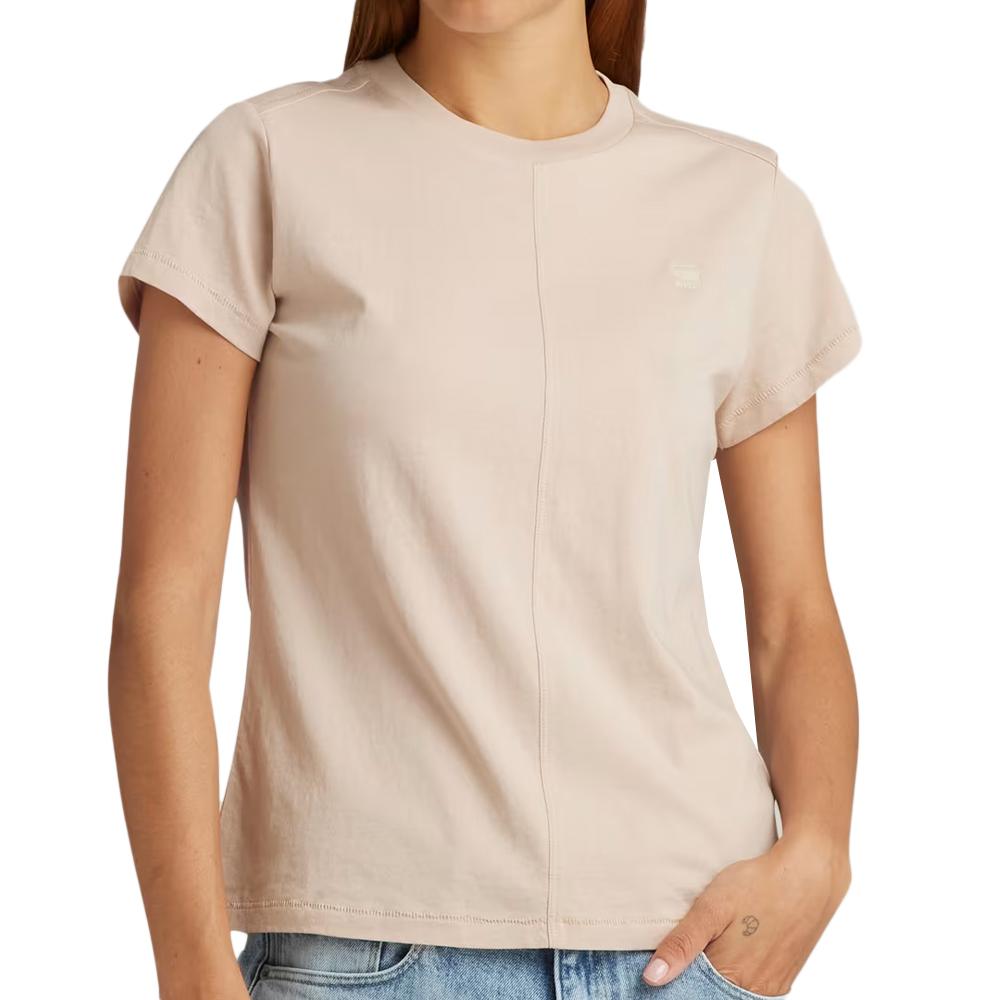 T-shirt Beige Femme G-Star Raw Front Seam pas cher